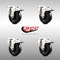 Service Caster 4 Inch 316SS Soft Rubber Swivel Bolt Hole Caster Set with Lock Brake SCC SCC-SS316BHTTL20S414-SRS-4 - alternate 5